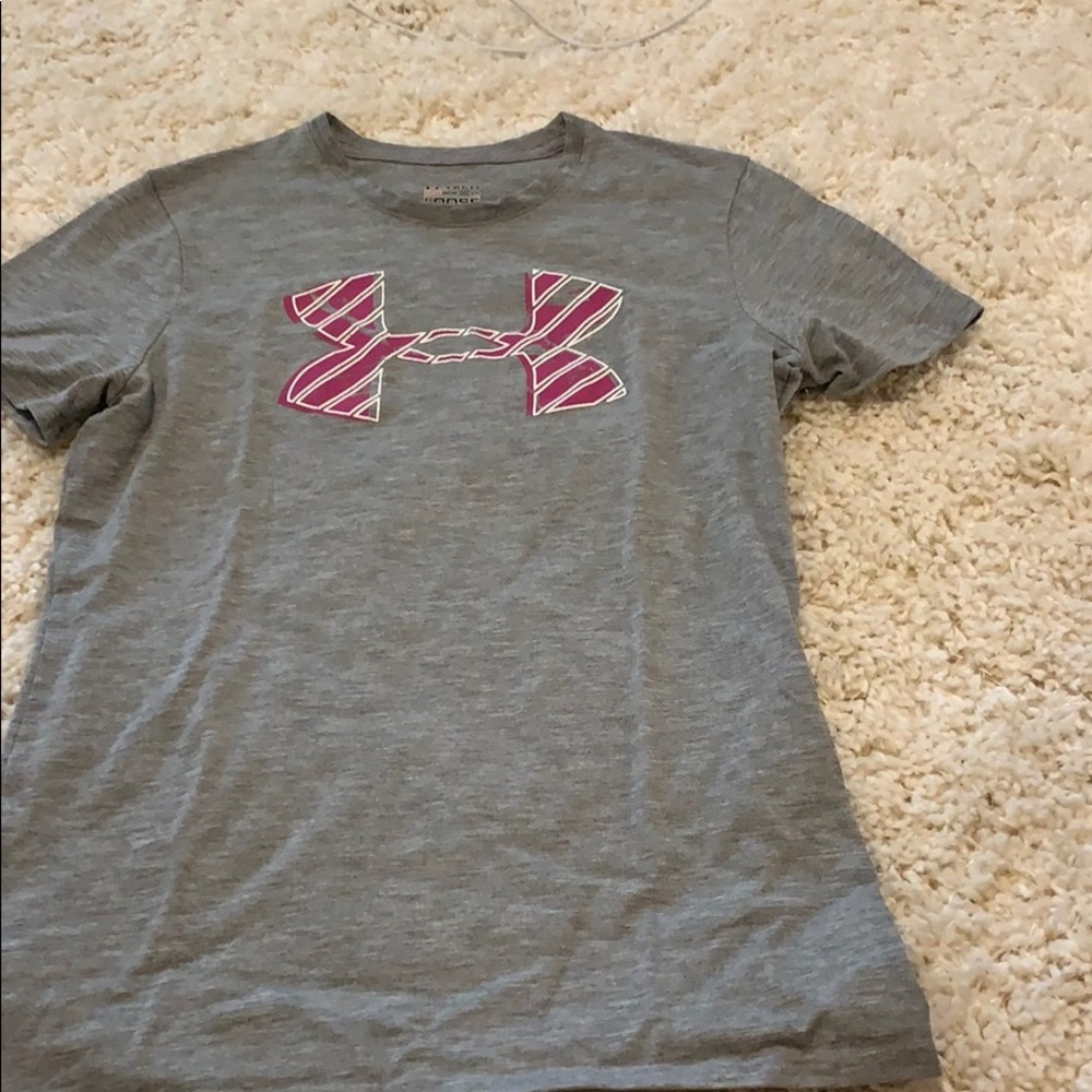Under Armour Gray shirt with purple logo